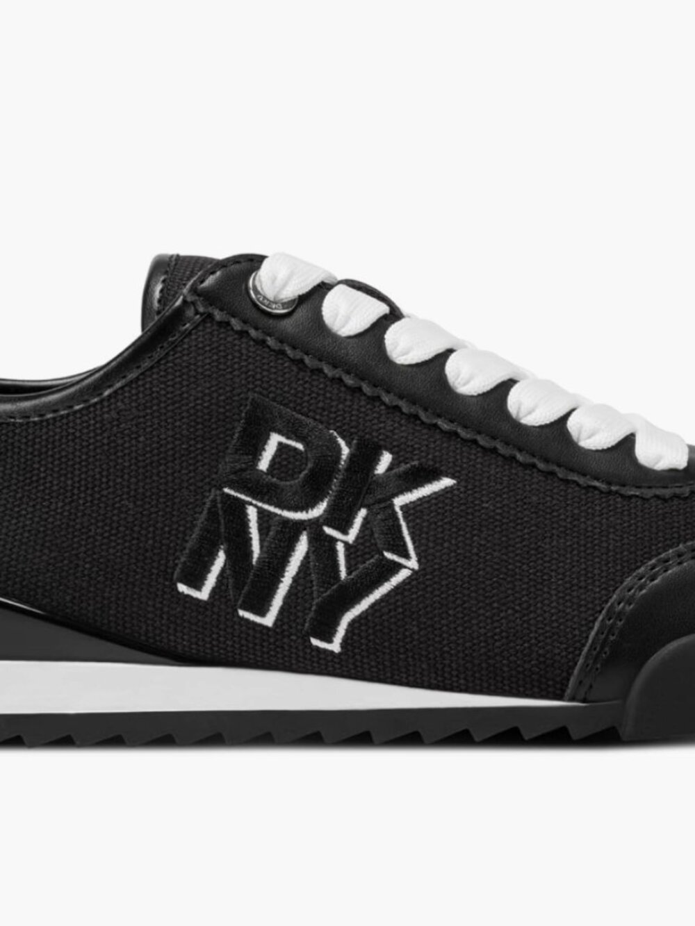 DKNY || Women's Sneaker with Laces and Logo - Black - Size 7 - NEW IN BOX